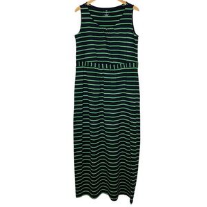 Talbots Woman Navy Sleeveless Scoop Neck Maxi Dress